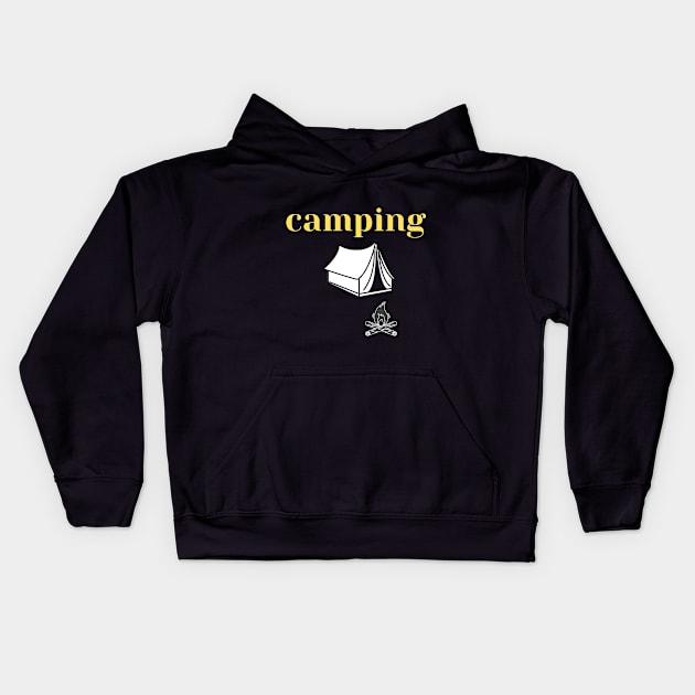 camping Kids Hoodie by busines_night